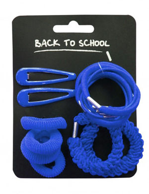 Small Hair School Set 16pk - Royal Blue